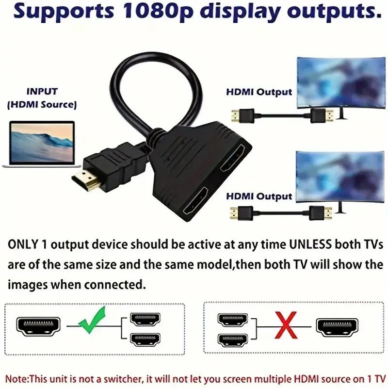 Split & Stream: High - Speed HDTV Y Cable for Crystal - Clear 1080P Transmission - Urban Mart