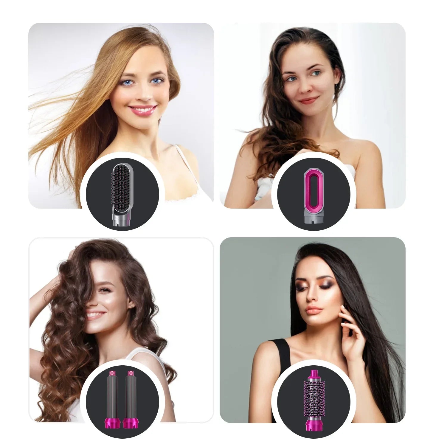 AirStyle Fusion: The Ultimate 5-in-1 Hot Air Brush for Effortless Blowouts, Volumizing, Straightening, Curling, and Styling in One Tool Urban Mart