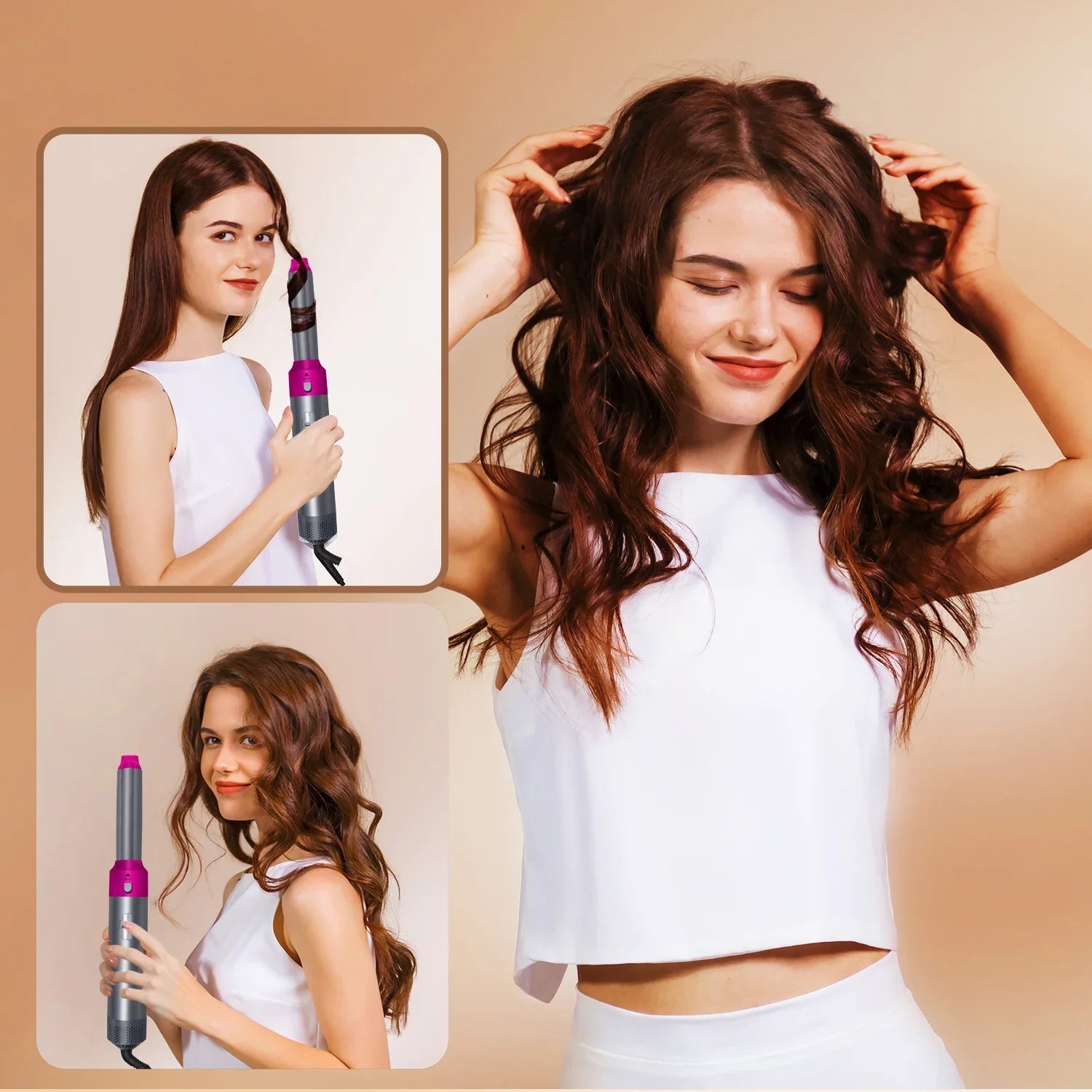 AirStyle Fusion: The Ultimate 5-in-1 Hot Air Brush for Effortless Blowouts, Volumizing, Straightening, Curling, and Styling in One Tool Urban Mart