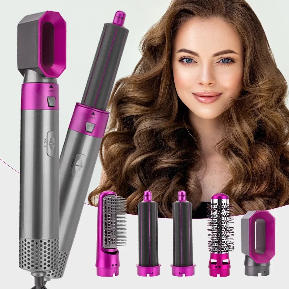 AirStyle Fusion: The Ultimate 5-in-1 Hot Air Brush for Effortless Blowouts, Volumizing, Straightening, Curling, and Styling in One Tool Urban Mart