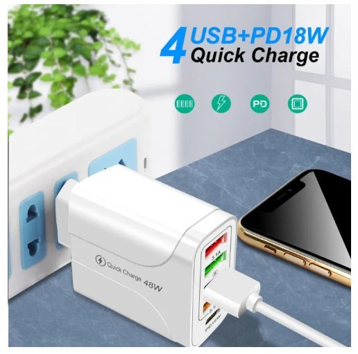 4 Port USB Charger - Urban Mart