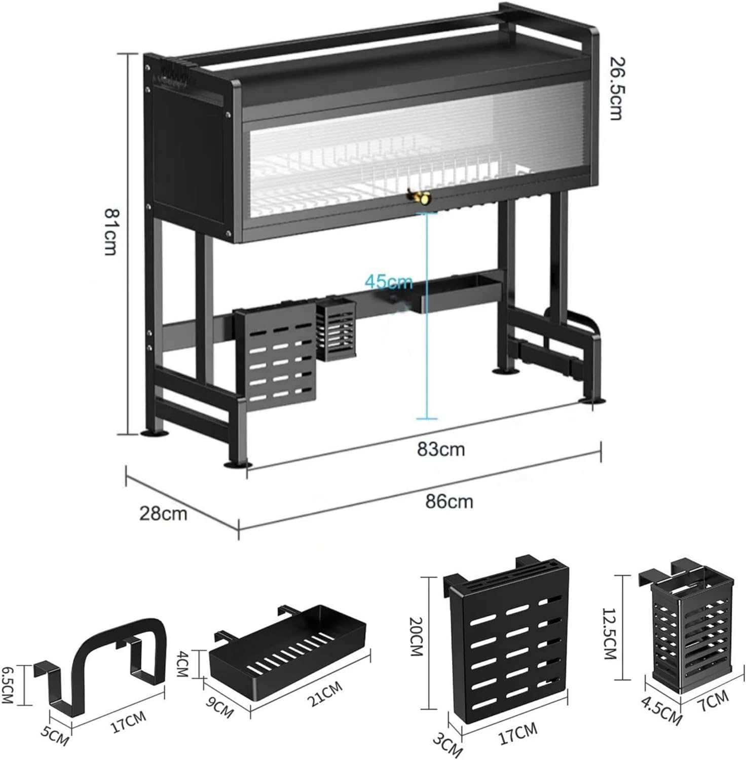 Heavy Duty Over-the-Sink Dish Drying Stand: Maximize Space, Minimize Mess – Your Kitchen’s Ultimate Organizer Urban Mart