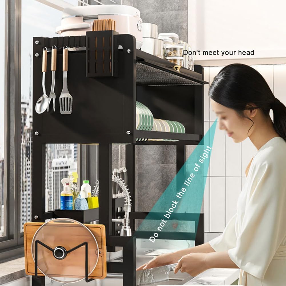 Heavy Duty Over-the-Sink Dish Drying Stand: Maximize Space, Minimize Mess – Your Kitchen’s Ultimate Organizer Urban Mart