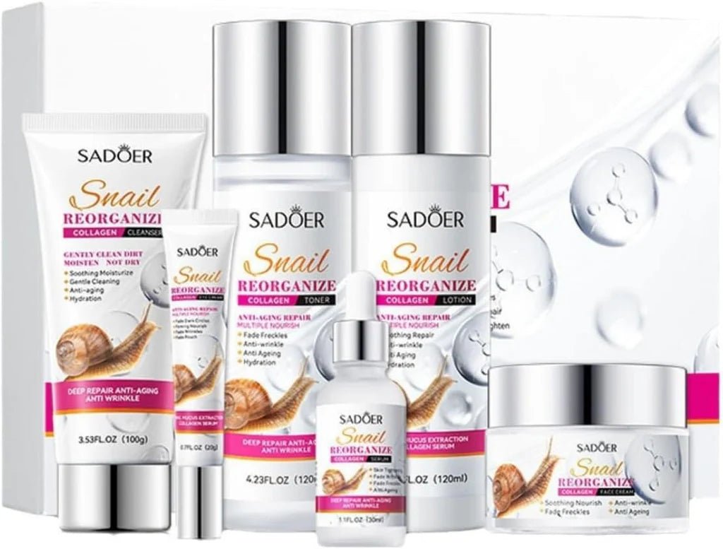 SADOER Glow Revival: 6-Piece Snail Secret Facial Care Kit Urban Mart