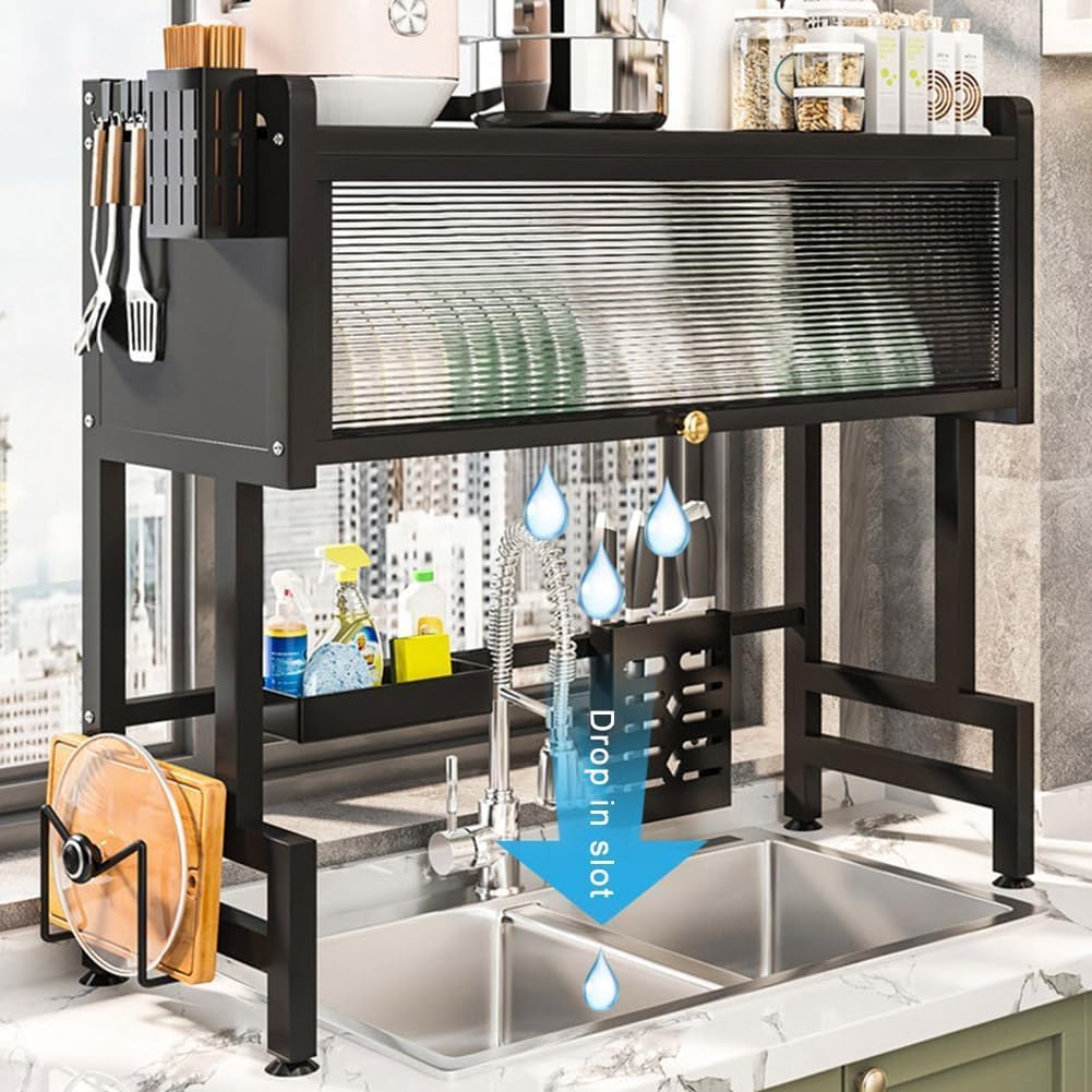 Heavy Duty Over-the-Sink Dish Drying Stand: Maximize Space, Minimize Mess – Your Kitchen’s Ultimate Organizer Urban Mart