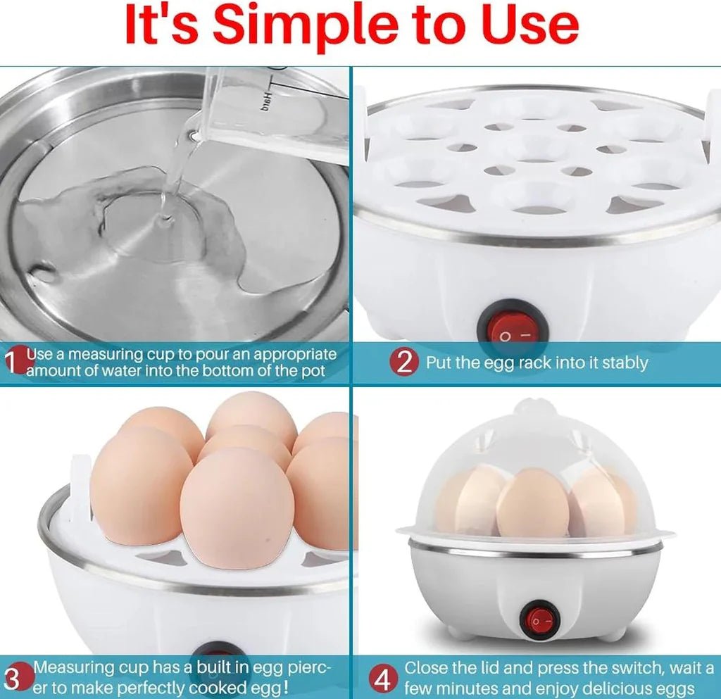 All - in - One Egg Poacher & Beater | 350W Kitchen Essential - Urban Mart