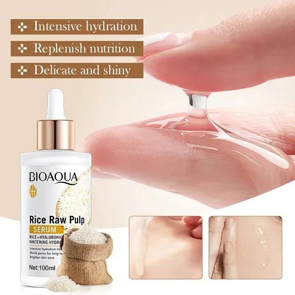 BIOAOUA Hyaluronic Acid Rice Raw Pulp Essence Face Serum 100ml Urban Mart