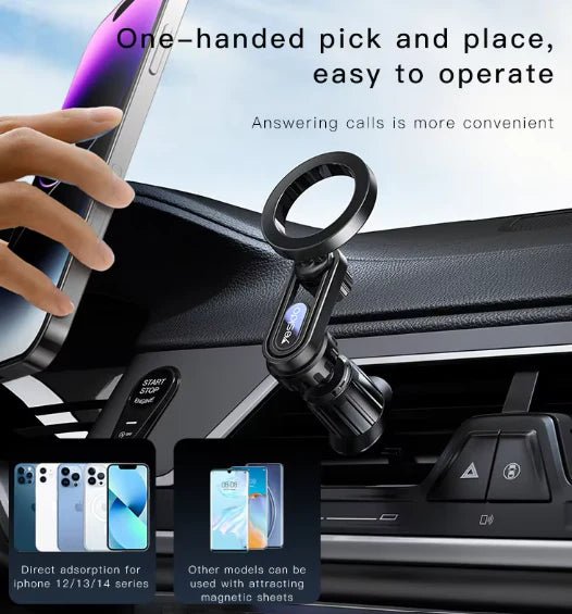 Stick & Go: The Ultimate Metal Magnetic Car Phone Stand for Hands-Free Convenience! Urban Mart