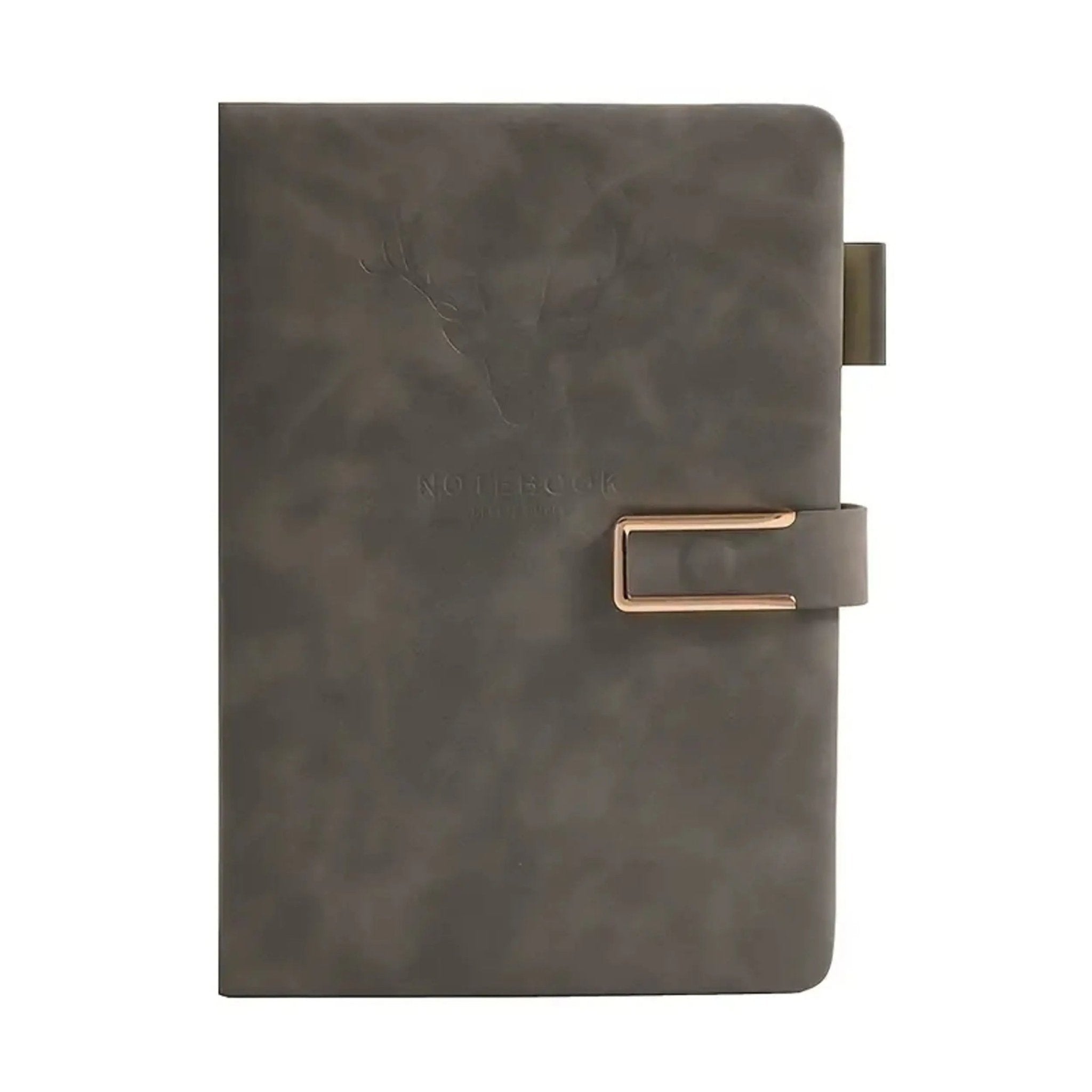 Sleek Science A5 Faux Leather Notebook - Magnetic Closure, 200 Lined Pages - Urban Mart