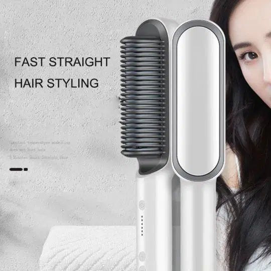 5 - Level Heat Hair Straightening & Curling Brush - Urban Mart